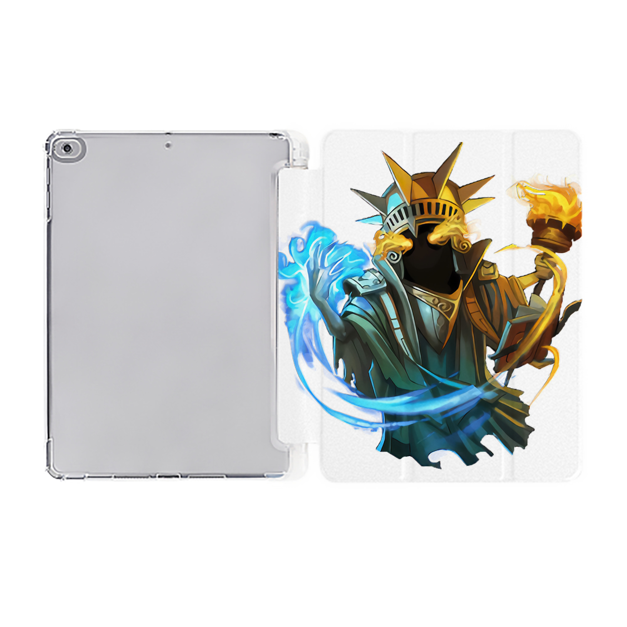 （画像用） リーグ・オブ・レジェンド League of Legends LOL IPad ケース ペン収納付き 三つ折りスタンド PUレザー×シリコン 対応機種9.5/10.5/10.9インチ